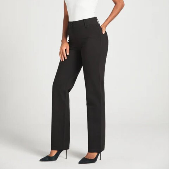 Betabrand Classic Dress Yoga Pants Women’s Size Small Black Straight Leg Stretch - Picture 1 of 13